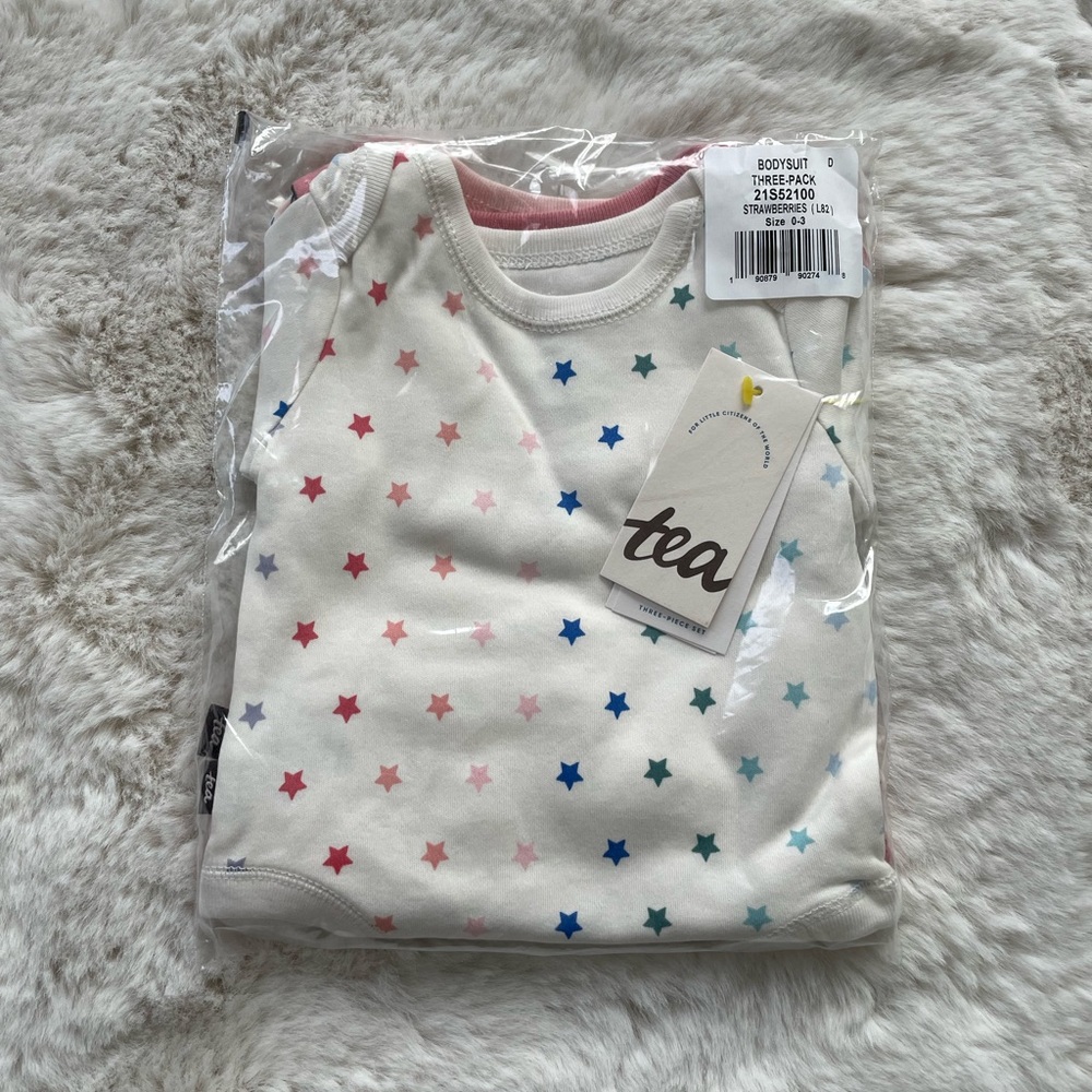 NWT Tea Collection 3-Pack Bodysuits - Picture 2 of 3